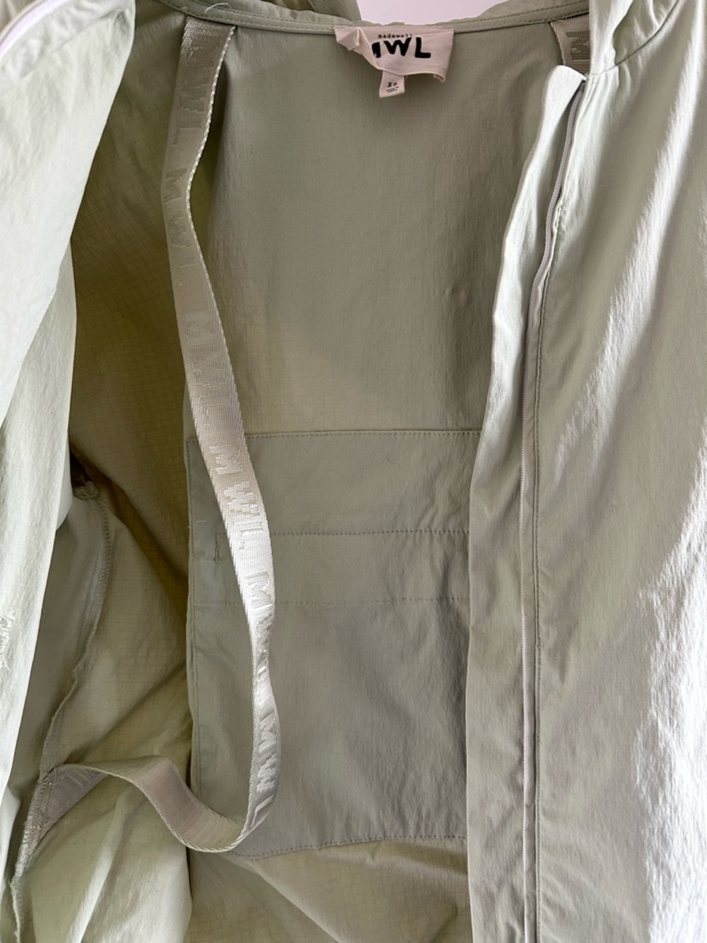 MWL Madewell Light Cream Hooded Bomber Jacket - Picture 6 of 7